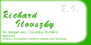 richard ilovszky business card